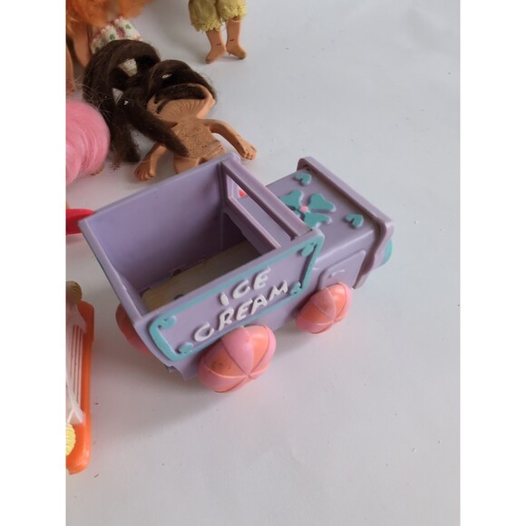 Vtg Ideal Flatsy Doll Car Lot 60s 70s Baby Ice Cream Truck - Picture 13 of 15